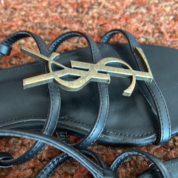 SOLD❤️Authentic Saint Laurent Black Cassandra Sandal - Picture 11 of 11